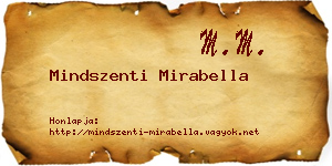 Mindszenti Mirabella névjegykártya